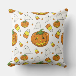 Halloween Jack-O'-Lantern Throw Pillow Kissen