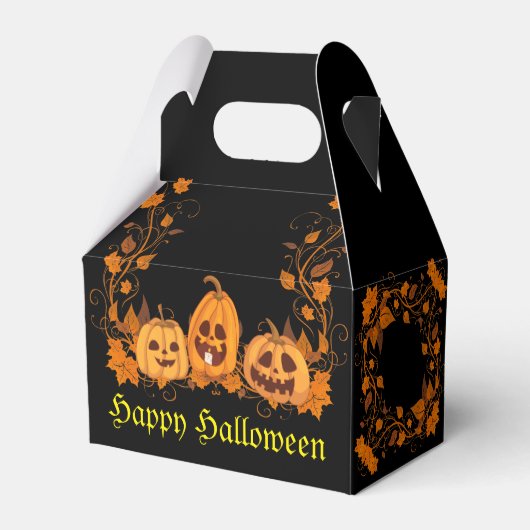 Halloween-Jack-O-Lantern-Trio-Gefälligkeitsbox Geschenkschachtel (Rückseite)