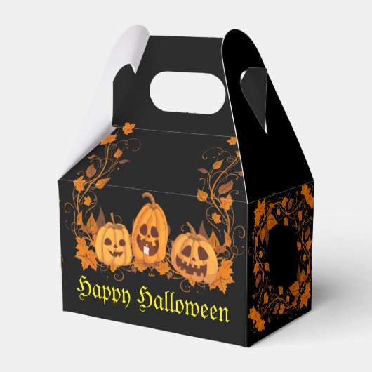 Halloween-Jack-O-Lantern-Trio-Gefälligkeitsbox Geschenkschachtel (Vorderseite)