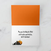 Halloween Jack-o-Lantern und Barnenkatze Karte (Innenseite)