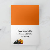 Halloween Jack-o-Lantern und Barnenkatze Karte (Innenseite)