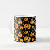 Halloween Jack-o-Lantern und Candy Pattern Kaffeetasse (Vorderseite Links)