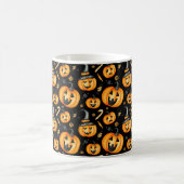 Halloween Jack-o-Lantern und Candy Pattern Kaffeetasse (Mittel)