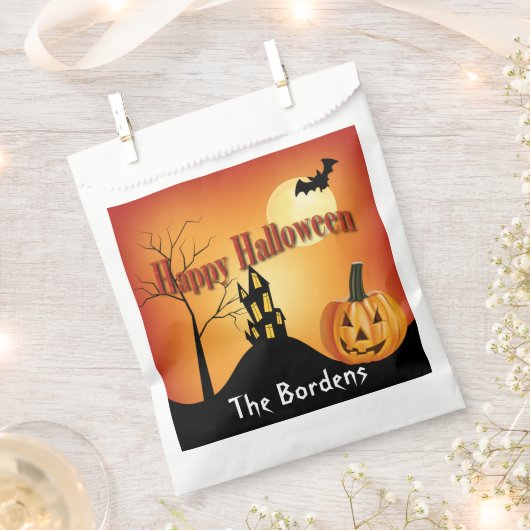 Halloween Jack O' Lantern und Spuk Haus Geschenktütchen (Ausgeschnitten)