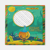Halloween Jack o' Lantern Wizard Foto Frame hinzuf Magnet (Vorne)