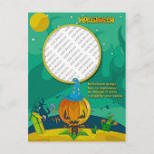 Halloween Jack o' Lantern Wizard Foto Frame hinzuf Postkarte (Vorderseite)