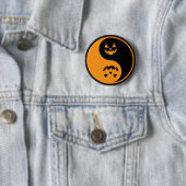 Halloween Jack o-lantern Yin Yang Button (Beispiel)