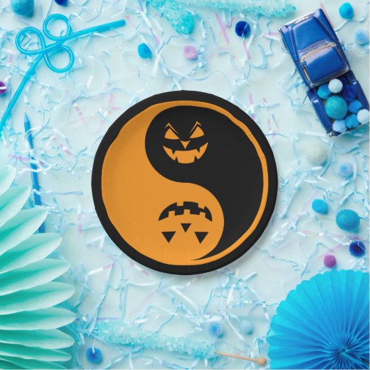 Halloween Jack o-lantern Yin Yang Pappteller (Party)