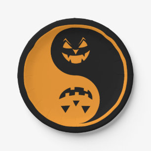 Halloween Jack o-lantern Yin Yang Pappteller