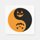 Halloween Jack o-lantern Yin Yang Serviette (Vorderseite)