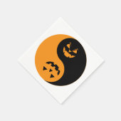 Halloween Jack o-lantern Yin Yang Serviette (Ecke)