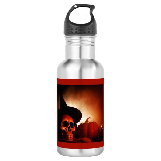 Halloween - Jack-O-Lanterns 2 Edelstahlflasche (Vorderseite)