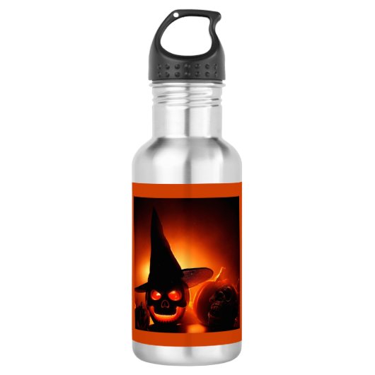 Halloween - Jack-O-Lanterns 5 Edelstahlflasche (Vorderseite)