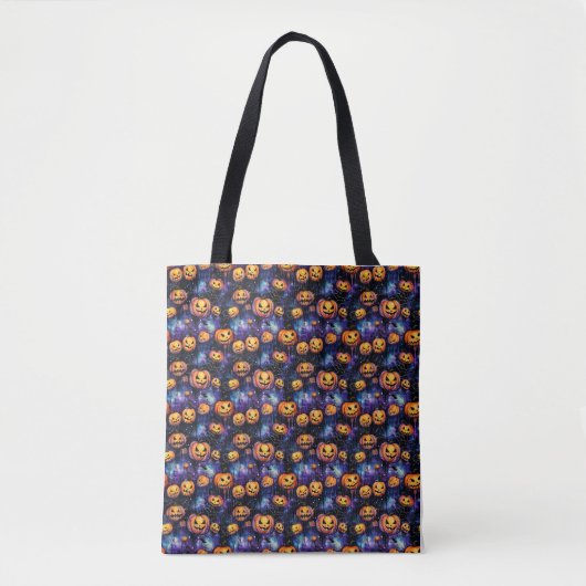 Halloween Jack-O-Lanterns Orange Pumpkins Tasche (Vorderseite)