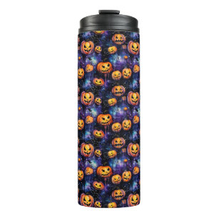 Halloween Jack-O-Lanterns Orange Pumpkins Thermosbecher