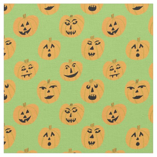 Halloween Jack-O-Lanterns Pumpkins-Muster Stoff (Nahaufnahme)