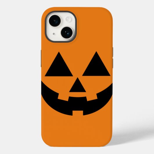 Halloween Jack-o'-Laterne Face iPhone Case (Rückseite)
