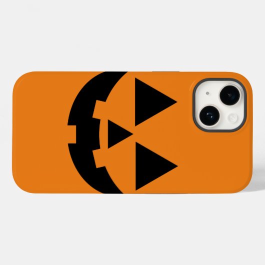 Halloween Jack-o'-Laterne Face iPhone Case (Rückseite (Horizontal))