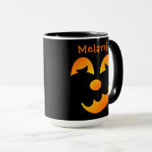 Halloween Jack-o' Laterne Funny Face Combo Tasse (VorderseiteRechts)