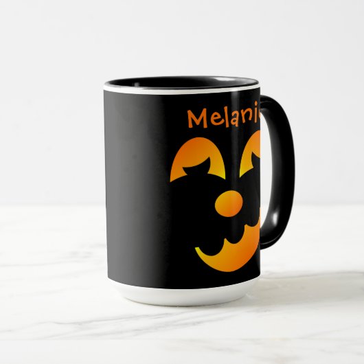 Halloween Jack-o' Laterne Funny Face Combo Tasse (VorderseiteRechts)