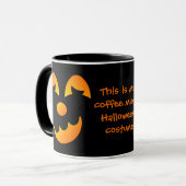 Halloween Jack-o'-Laterne Funny Face Tasse (Vorderseite Links)