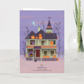 Halloween Jack-o'-Laterne House Card Karte (Rückseite)