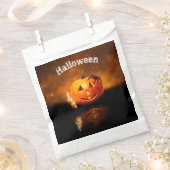 Halloween Jack-o-Laterne mit Spider Geschenktütchen (Ausgeschnitten)