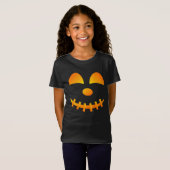 Halloween Jack-o'-Laterne Niedlich Face Girl's T - T-Shirt (Vorne ganz)