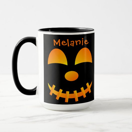 Halloween-Jack-o'-Laterne Niedliche Combo-Tasse Tasse (Links)