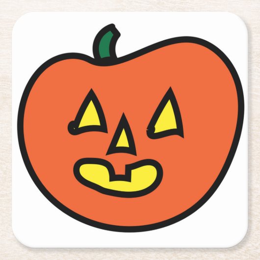 Halloween Jack-o-Laterne Rechteckiger Pappuntersetzer (Vorderseite)