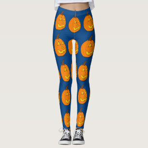 Halloween-Jack o Laternen-Blau-Leggings Leggings