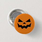 Halloween Jack-o-Laternen Kürbisgesicht lächelnd Button (Vorne & Hinten)
