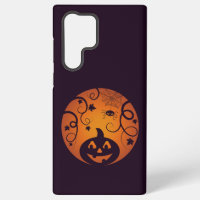 Halloween Jack o Laternen-Kürbisgesicht und Spinne