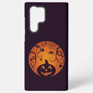 Halloween Jack o Laternen-Kürbisgesicht und Spinne Samsung Galaxy Hülle