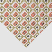 Halloween Jack-o-Laternen und daisy Schachbrett Seidenpapier (Ausschnitt)