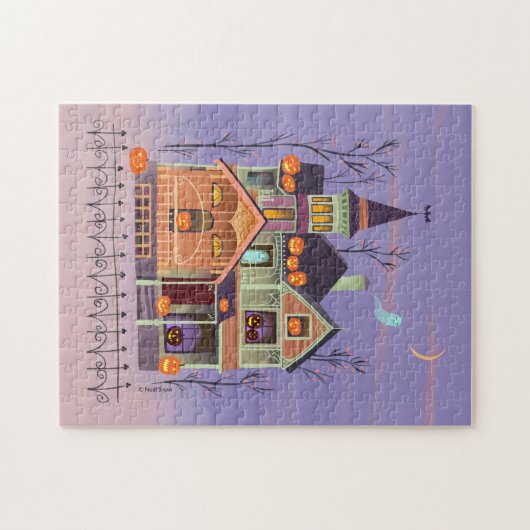 Halloween Jack-o'-Laternenhaus Puzzle (Horizontal)
