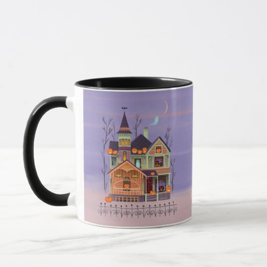 Halloween Jack-o'-Laternenhaus Tasse (Links)