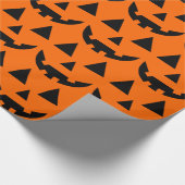 Halloween-Jack o' Laternenkürbis Geschenkpapier (Ecke)