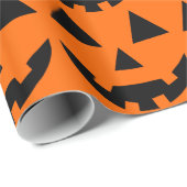 Halloween-Jack o' Laternenkürbis Geschenkpapier (Rolleneckpunkt)