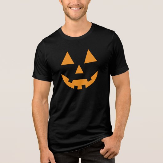 Halloween-Jack o' Laternenkürbis Tri-Blend Shirt (Vorderseite)