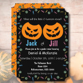 Halloween-Jack oder Jill O-Lantern-Genderdarstellu Einladung