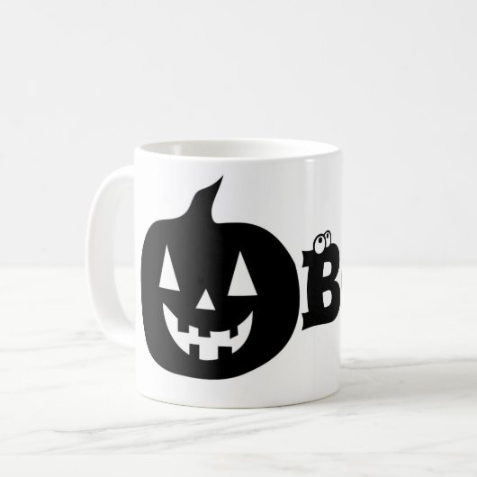 Halloween JACK O'LANTERN BOO! Kaffeetasse (Vorderseite Links)