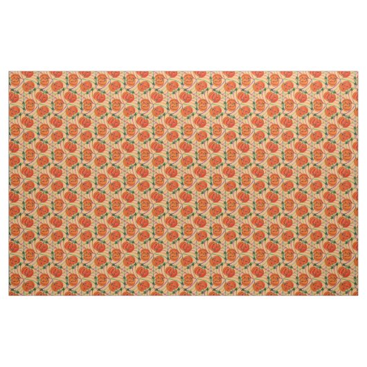 Halloween Jack o'lantern CobwebPattern Pumpkins Stoff (Fat Quarter (45,7 x 55,9 cm))