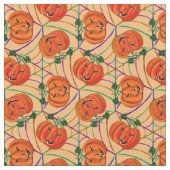 Halloween Jack o'lantern CobwebPattern Pumpkins Stoff (Nahaufnahme)