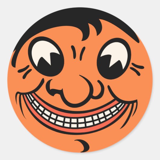 Halloween-Jack O'Lantern Face aus den 1920er Jahre Runder Aufkleber (Vorderseite)