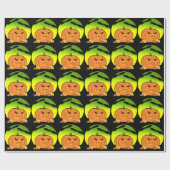 Halloween-Jack O'Lantern Geschenkpapier (Flach)