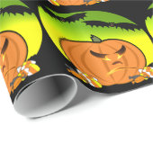 Halloween-Jack O'Lantern Geschenkpapier (Rolleneckpunkt)