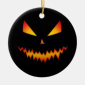 Halloween Jack O'Lantern Gesicht cooles beängstige Keramik Ornament (Vorne)