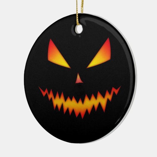 Halloween Jack O'Lantern Gesicht cooles beängstige Keramik Ornament (Links)