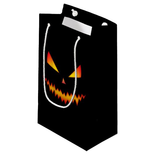 Halloween Jack O'Lantern Gesicht cooles beängstige Kleine Geschenktüte (Vorderseite Schrägansicht)